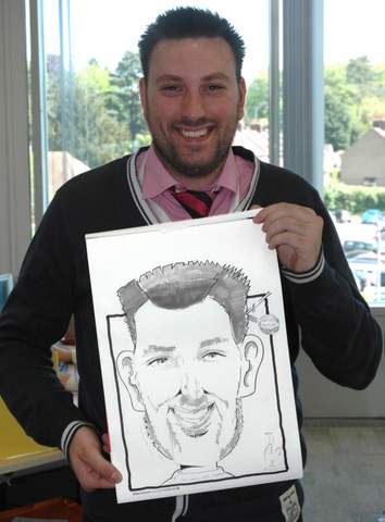 Caricaturist Paul has been drawing portraits for 25 years.